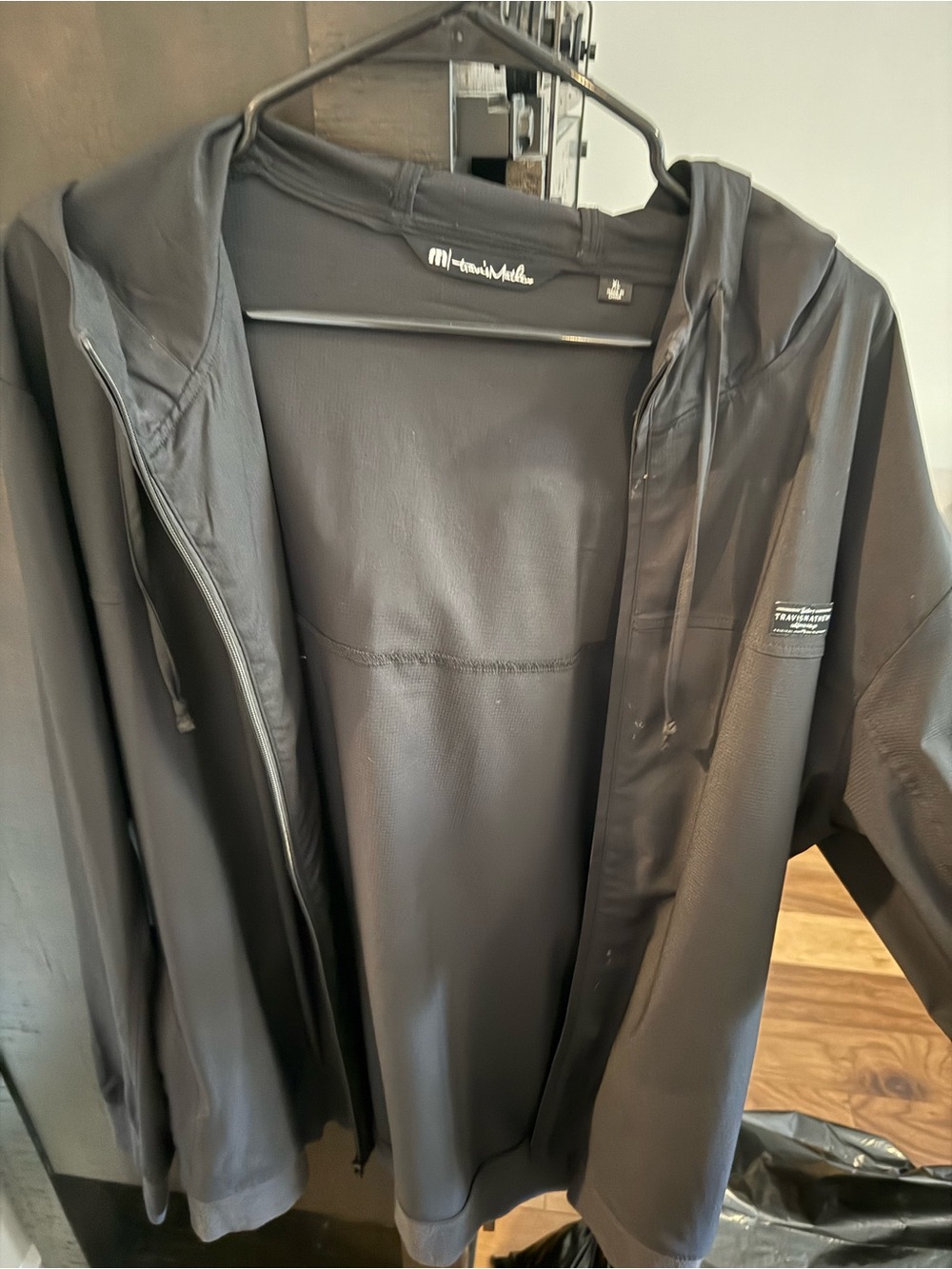 Travis Mathew Black Men's Hooded Light Jacket